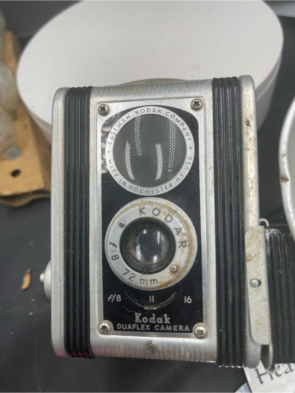 Vintage Kodak Duaflex II Camera with Flash & Extras